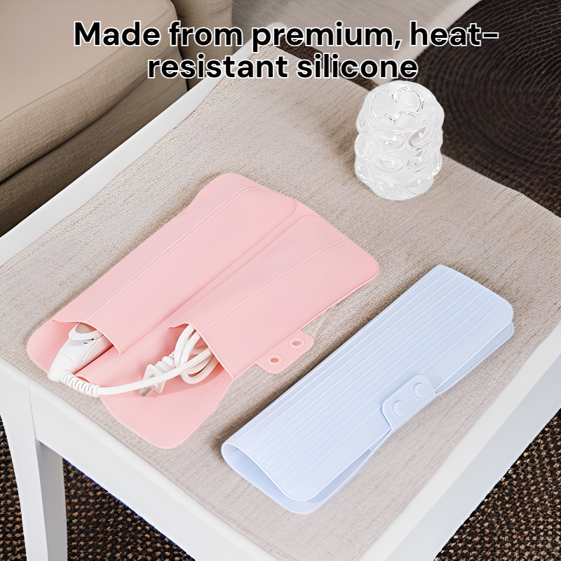 Silicone Hair Iron Storage Bag, Portable Heat Resistant Bag