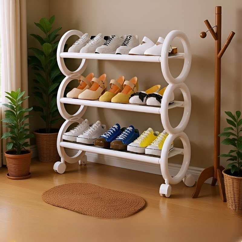 슬림 다층 신발장 복도 현관 설치 모습