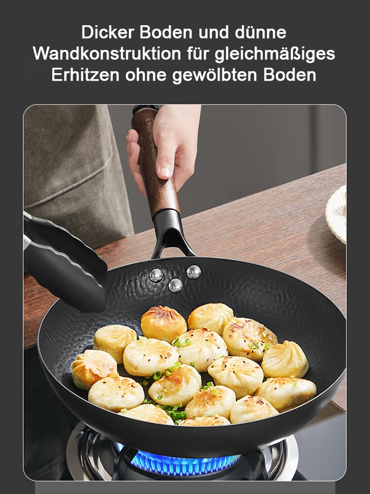Pfanne mit ergonomischem Griff für sicheres Kochen