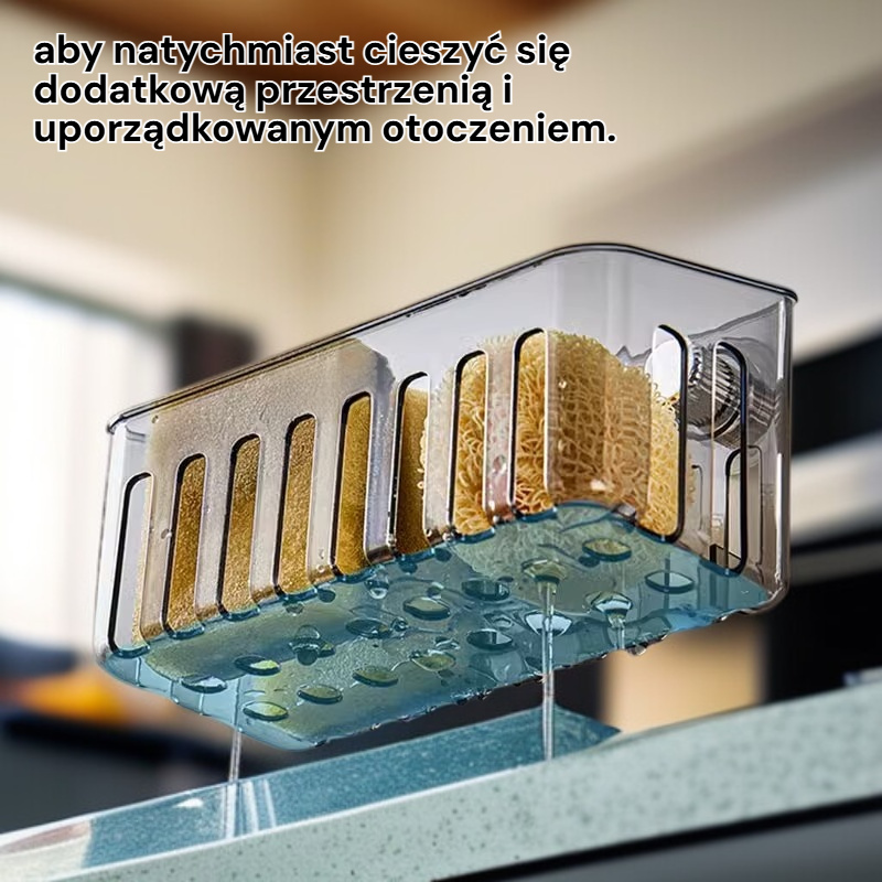 Wielofunkcyjny organizer na zlew na przyssawki, bez gwoździ, przenośny, ekologiczny