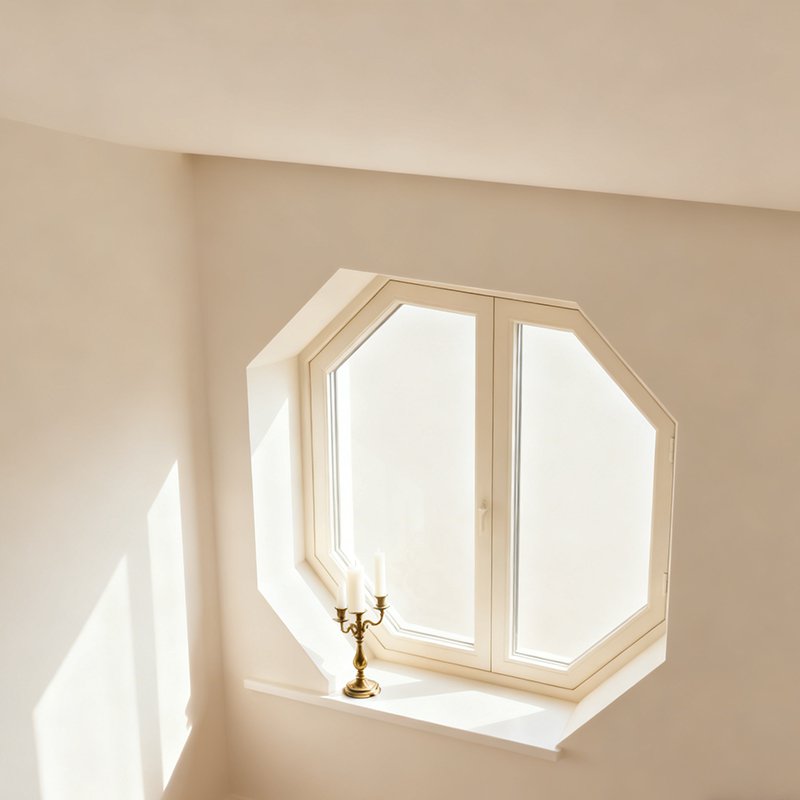 หน้าต่างดีไซน์แปดเหลี่ยมทันสมัย