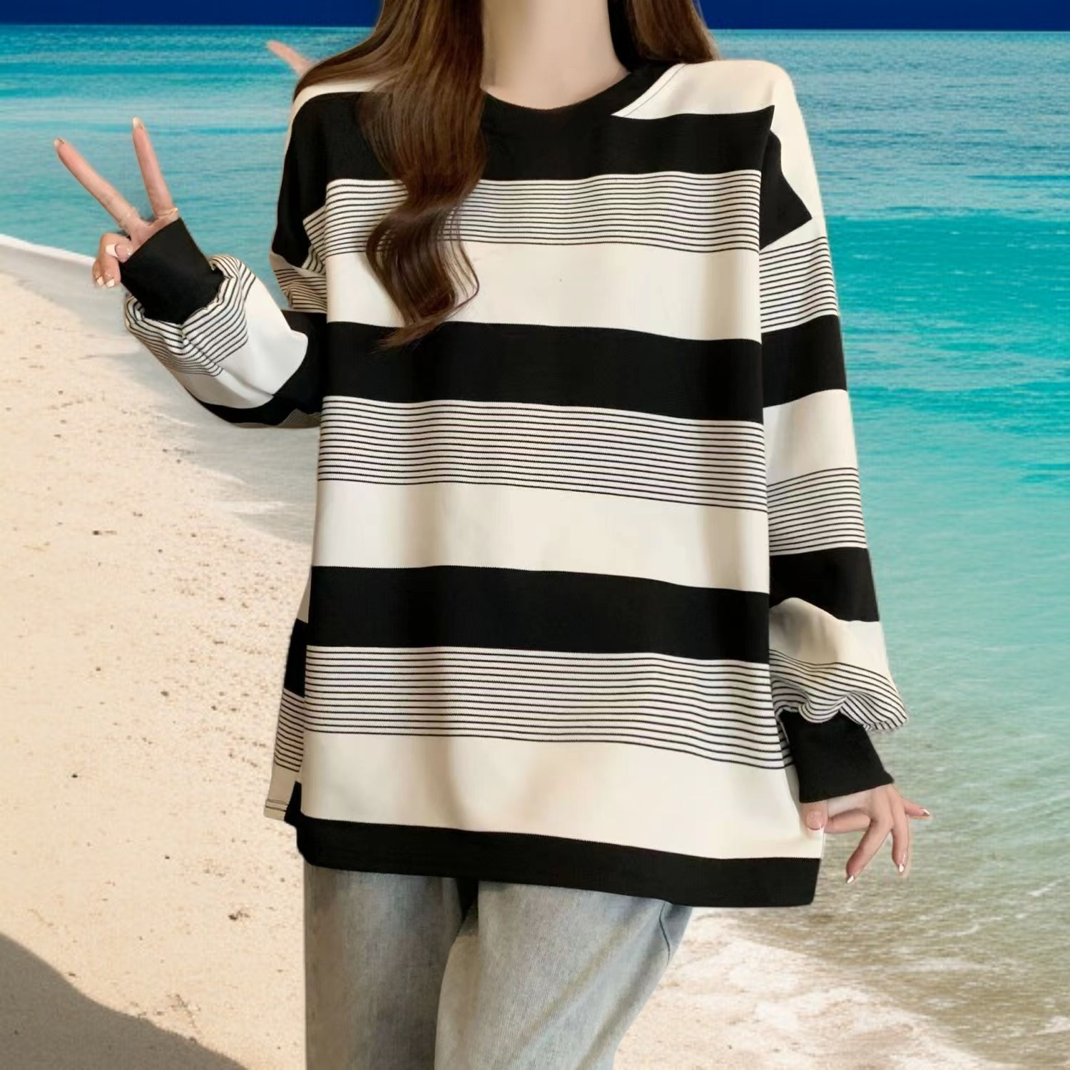 快適な着心地のスウェットシャツ素材アップ