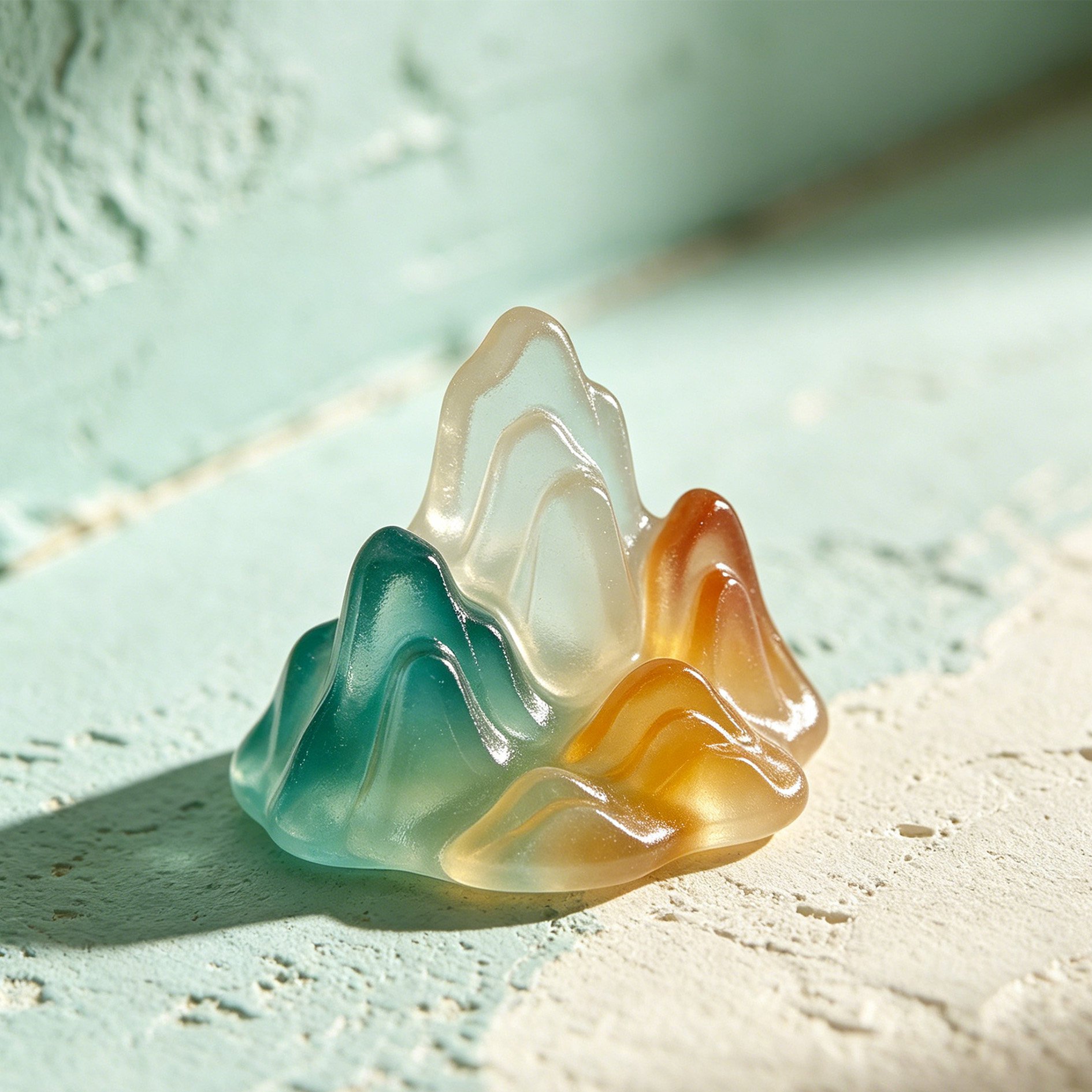 Resin Mini Desktop Artificial Mountain Ornaments (Set of 5)