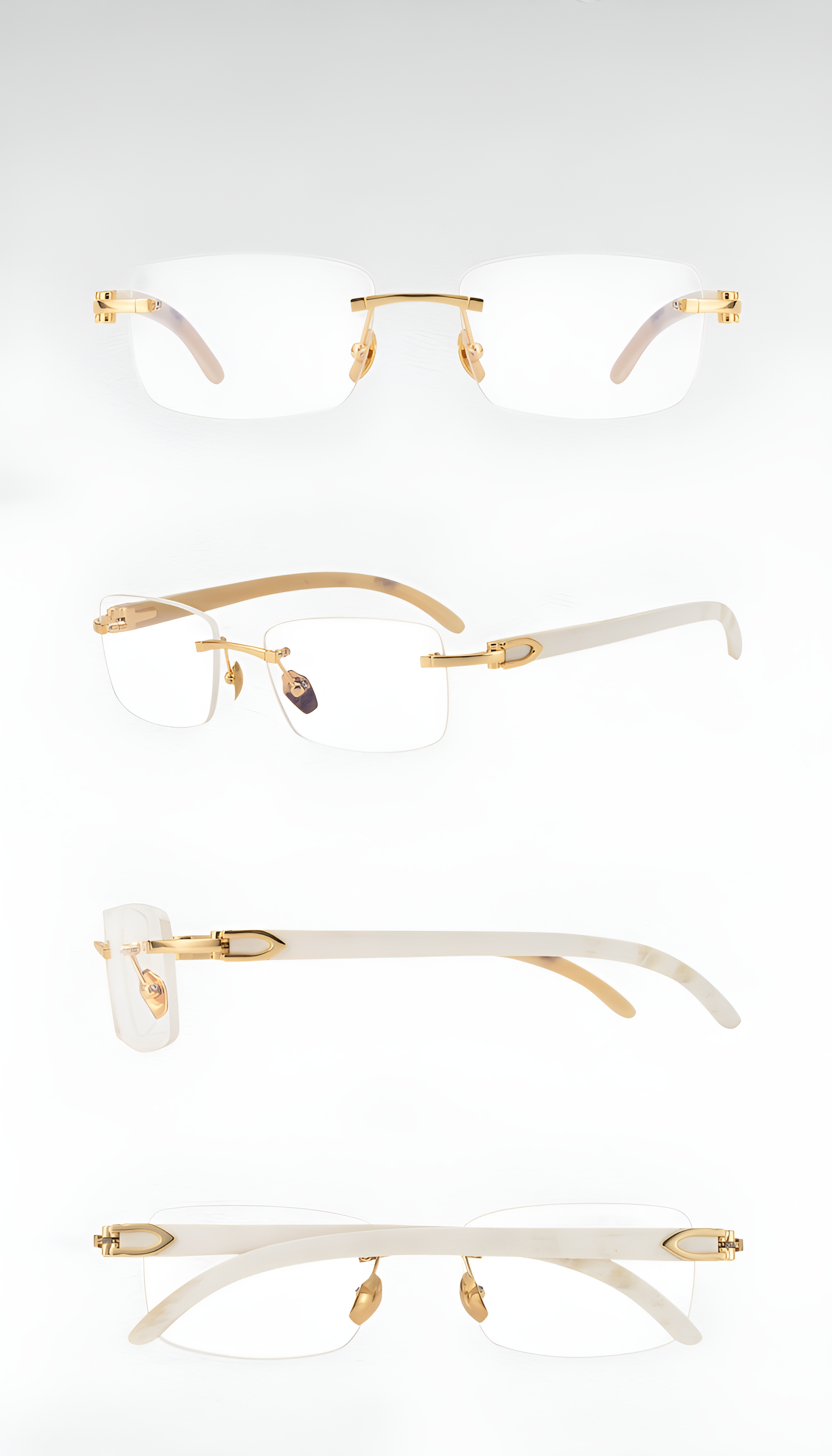 Gafas modernas y elegantes con diseño de cuerno