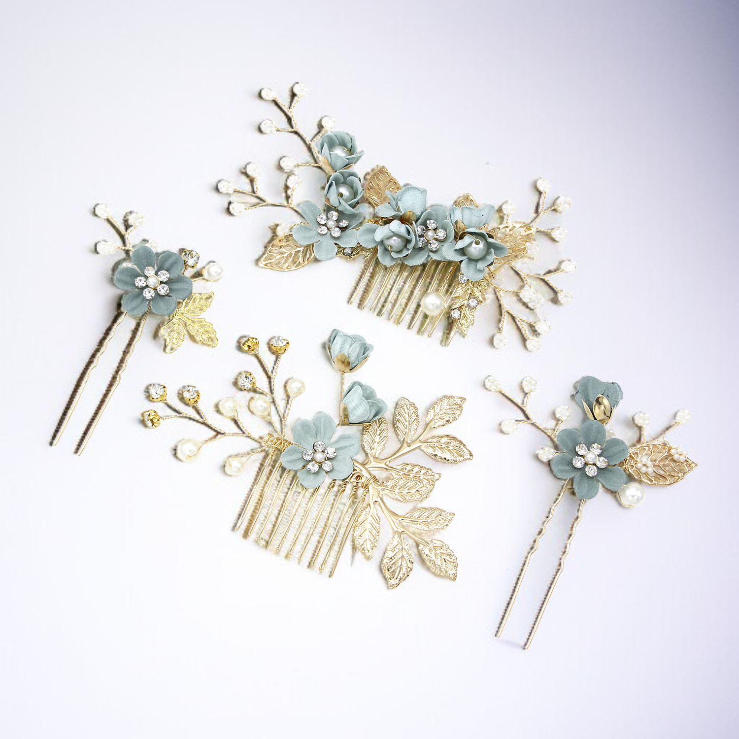 꽃 장식 머리핀 뒷면 고정 구조