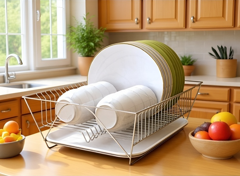 رفوف تخزين أدوات المطبخ من الفولاذ المقاوم للصدأ