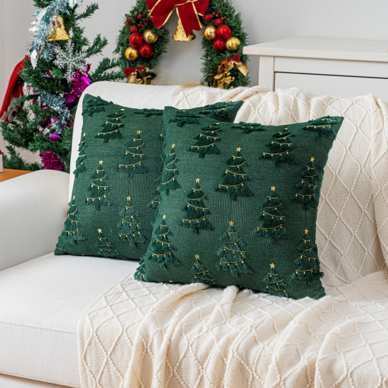 ホリデーシーズンの装飾用枕カバー
