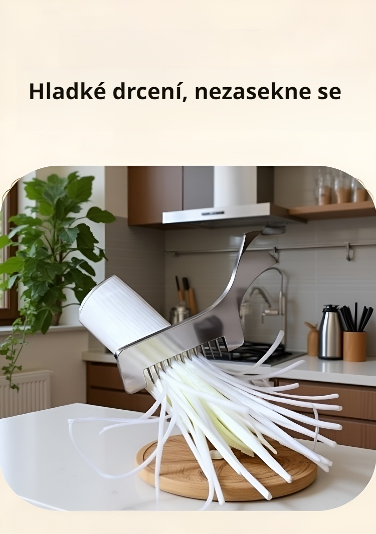 Detail struhadla na cibuli s protiskluzovou rukojetí