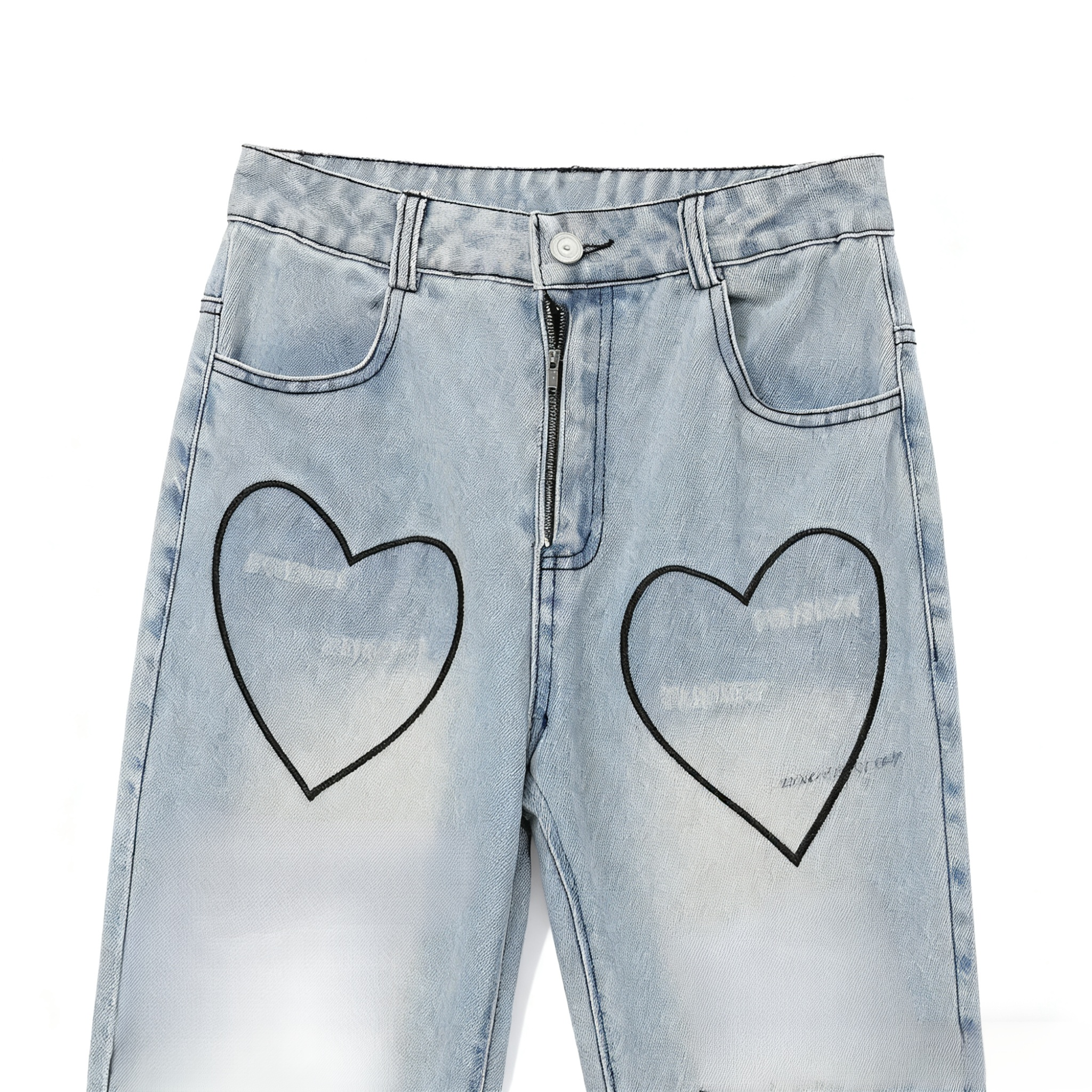Handbestickte Retro Jeans für Damen