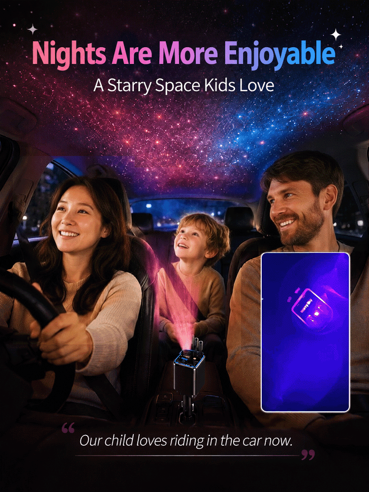 Seven-in-One Car Starry Sky Charger