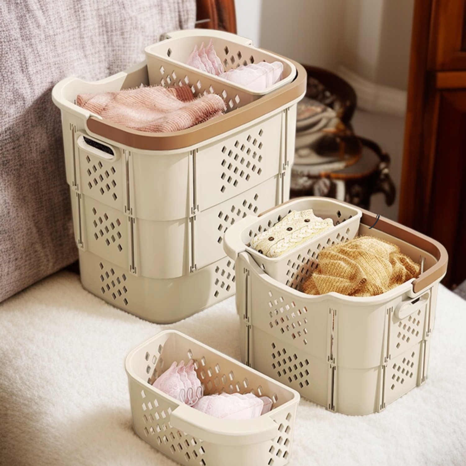 Multilayer Large Capacity Clothing Storage Basket
