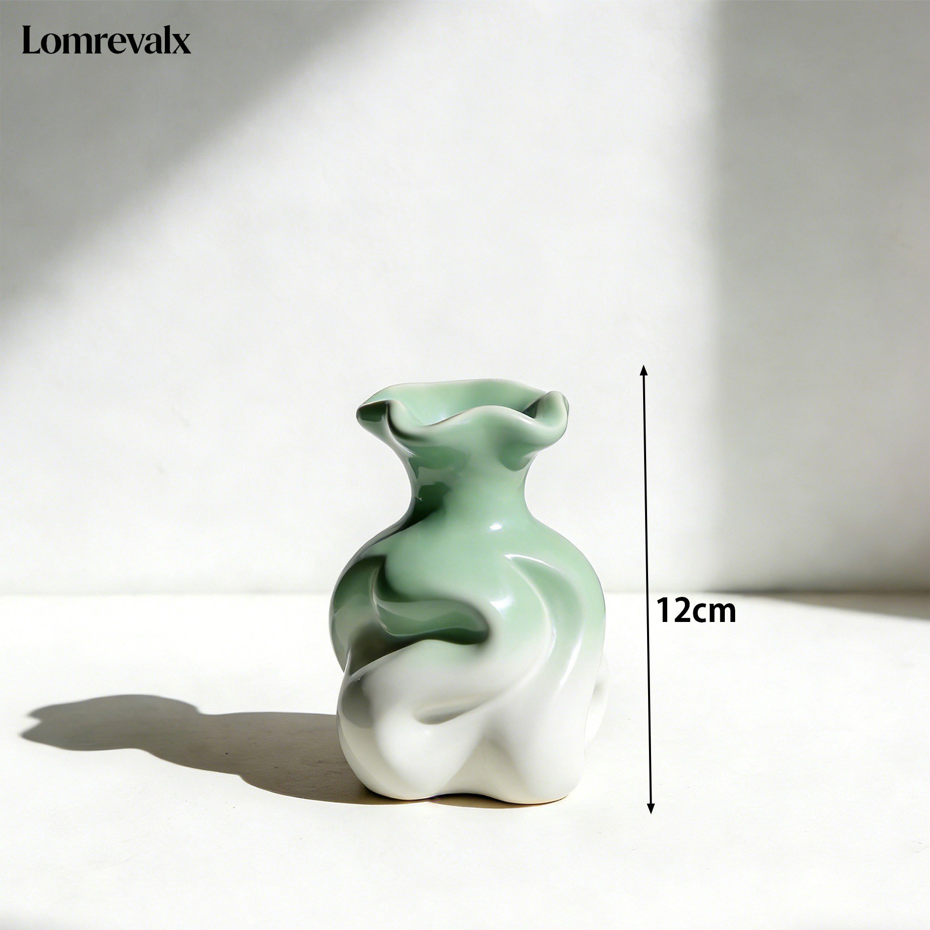 Mini florero de cerámica rústica en forma de dedo