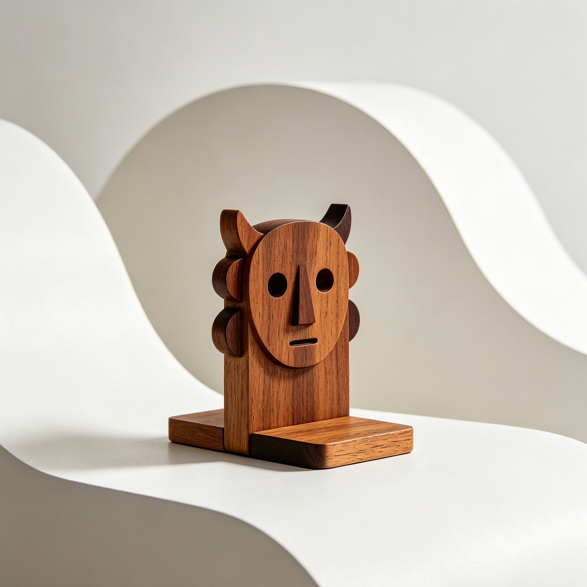 Sujetalibros integrado de madera maciza