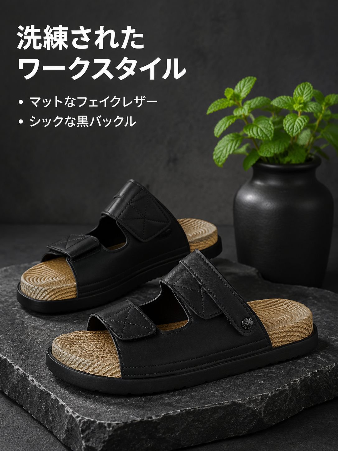大きいサイズ メンズ 厚底 2WAYサンダルスリッパ