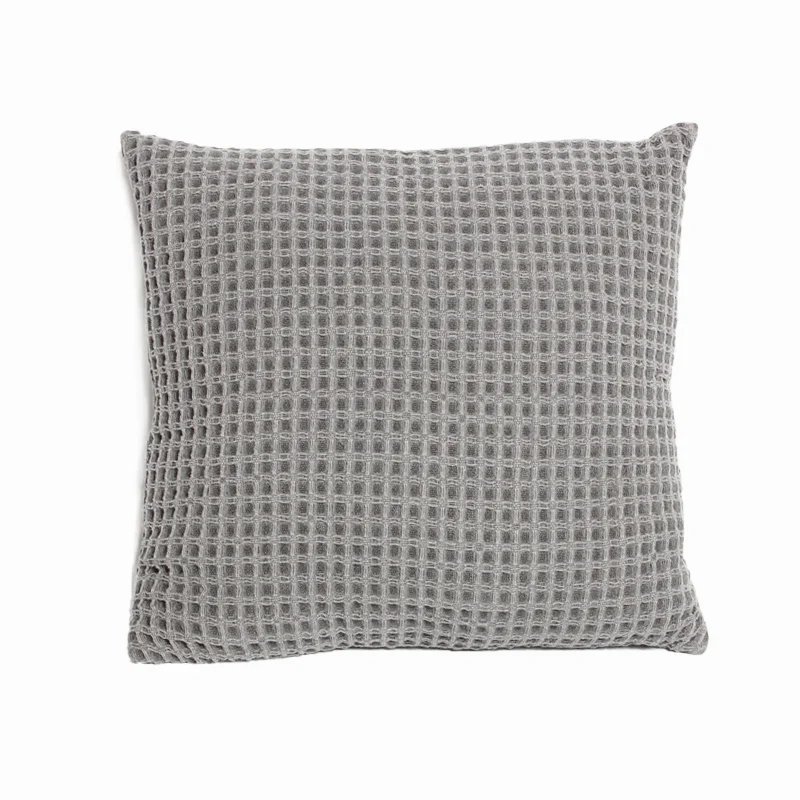 หมอนอิงนุ่มสบายสีขาวถักหมอน