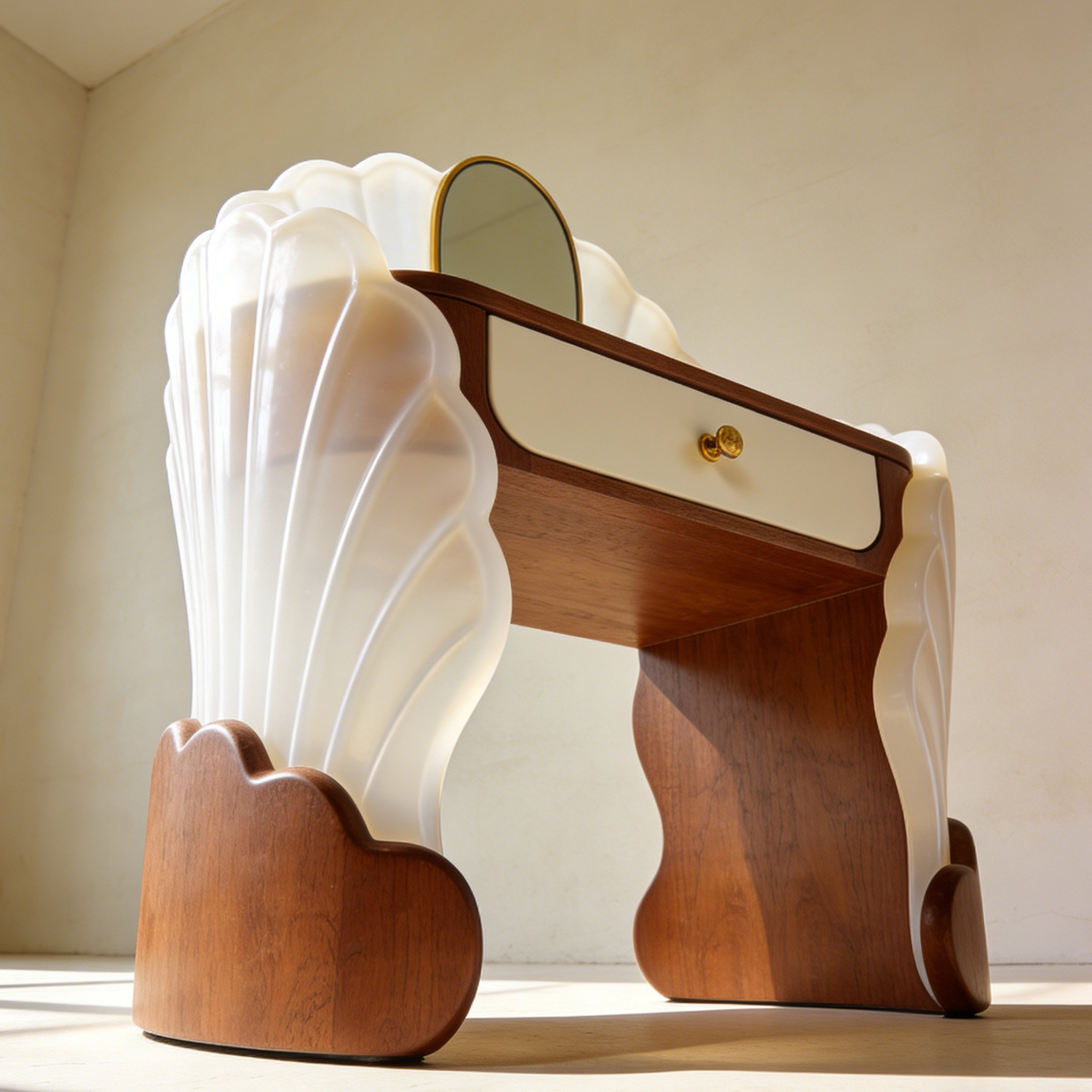 โต๊ะเครื่องแป้งพร้อมกระจกสำหรับห้องนอน