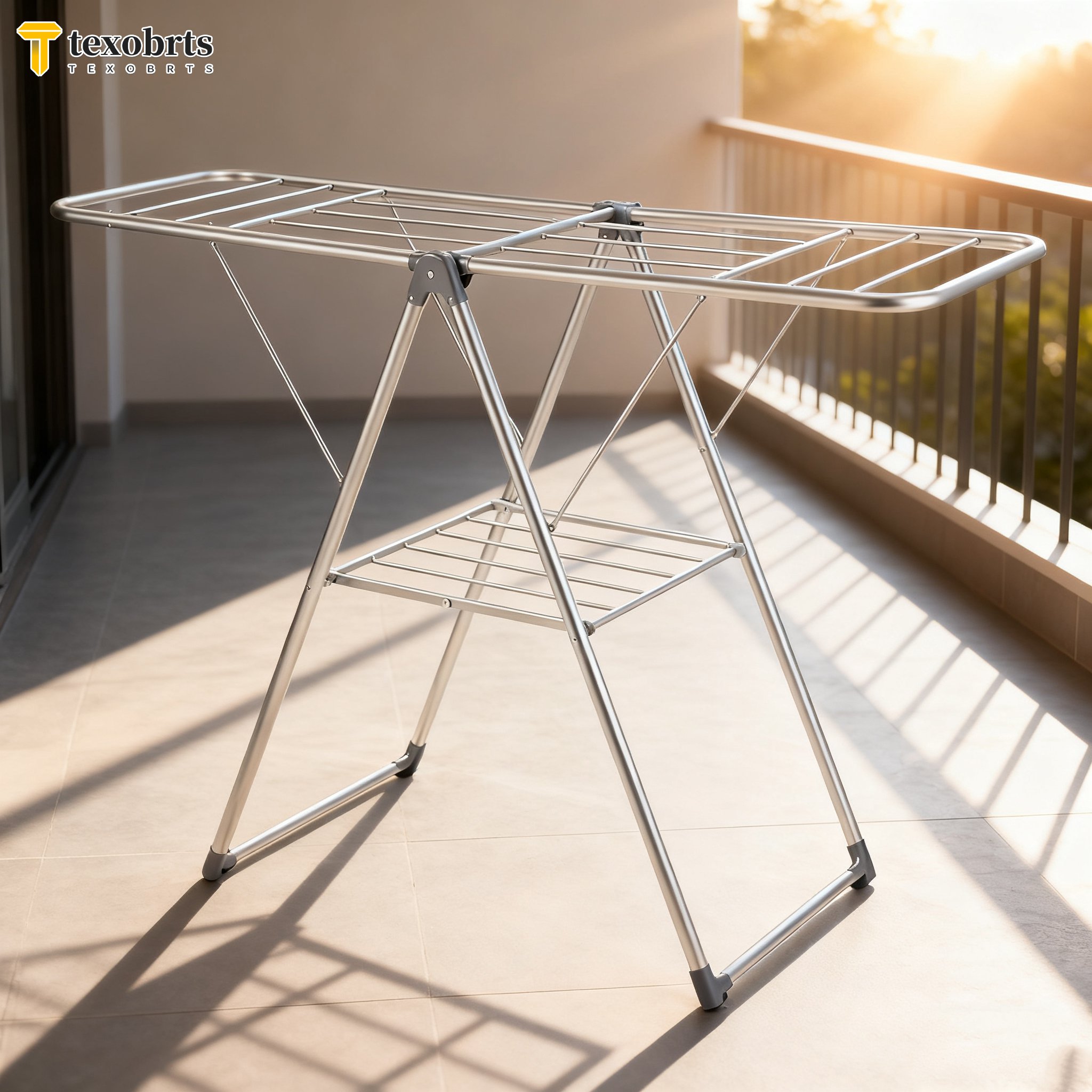 ราวตากผ้าประหยัดพื้นที่แบบพับได้