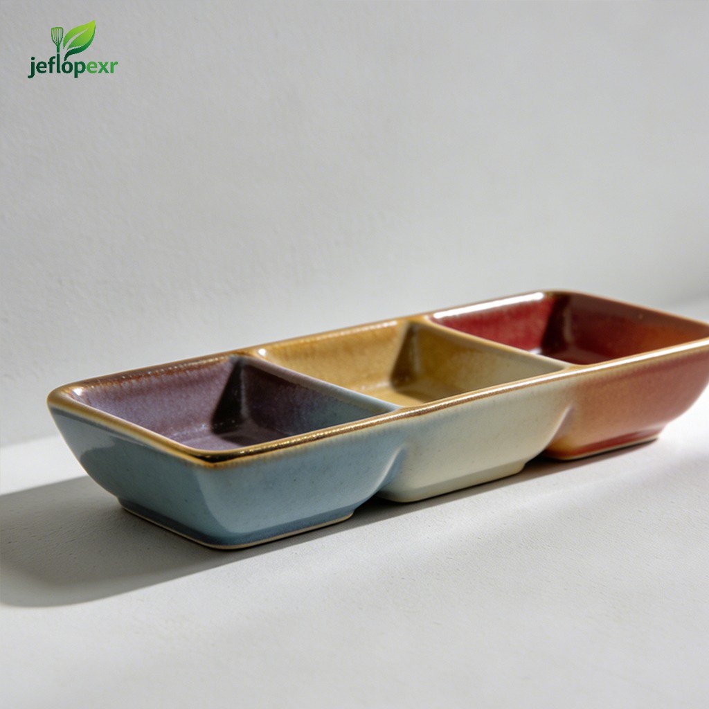 Platos elegantes para servir dip y snacks