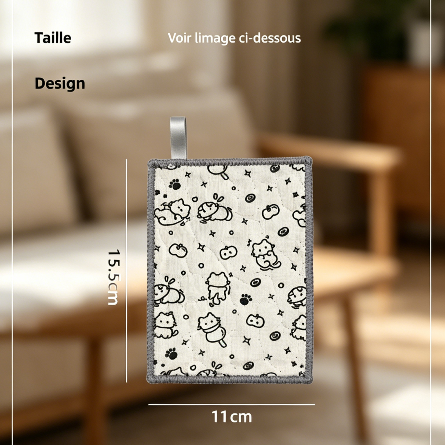 Éponge à récurer en fil d'acier double face avec motif cartoon