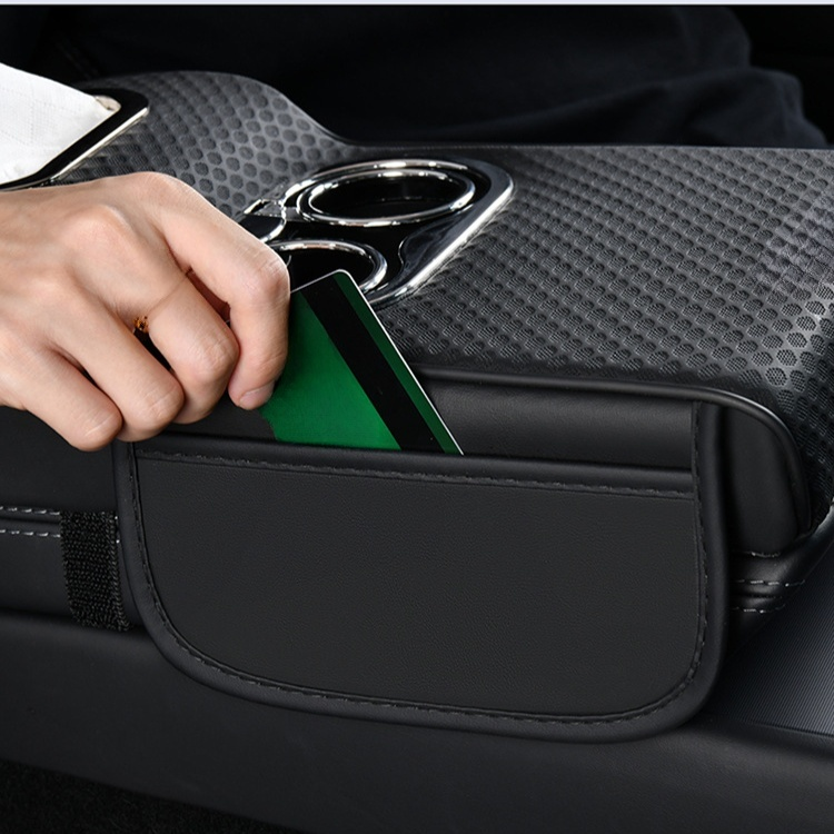 Car storage armrest box height cushion