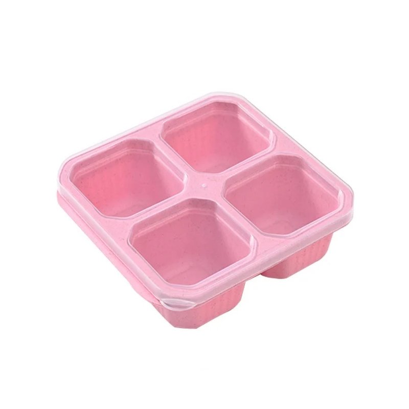 밀짚 4칸 간식함