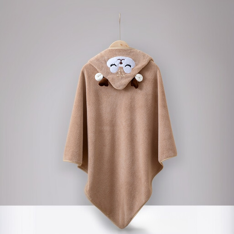 可愛卡通斗篷浴袍