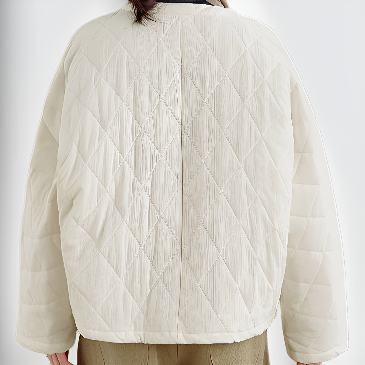 여성용 루즈핏 문학적 스타일 코튼 코트