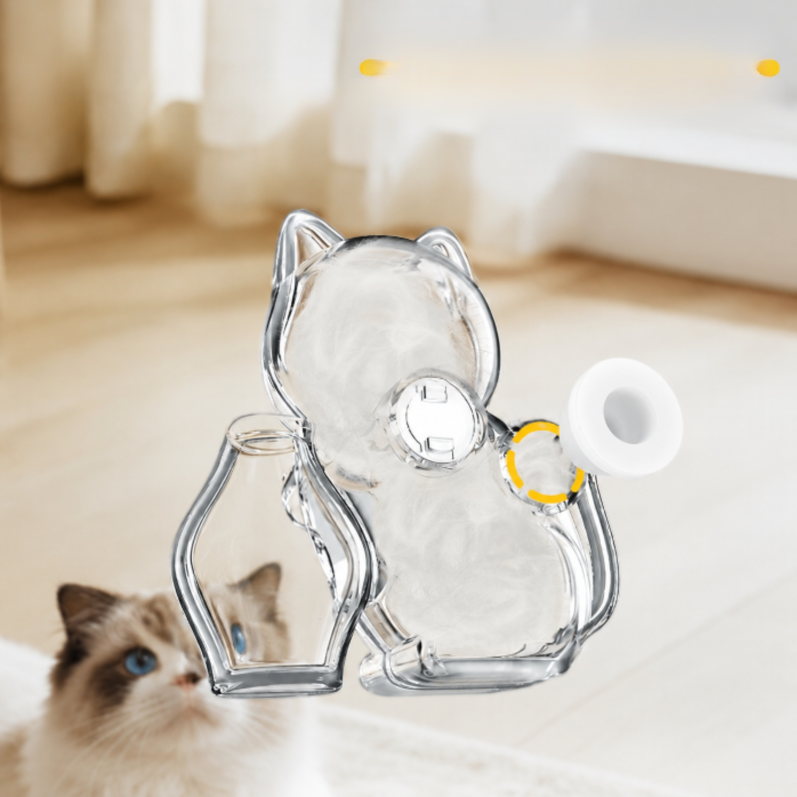 고양이 모양의 냉장고용 자석