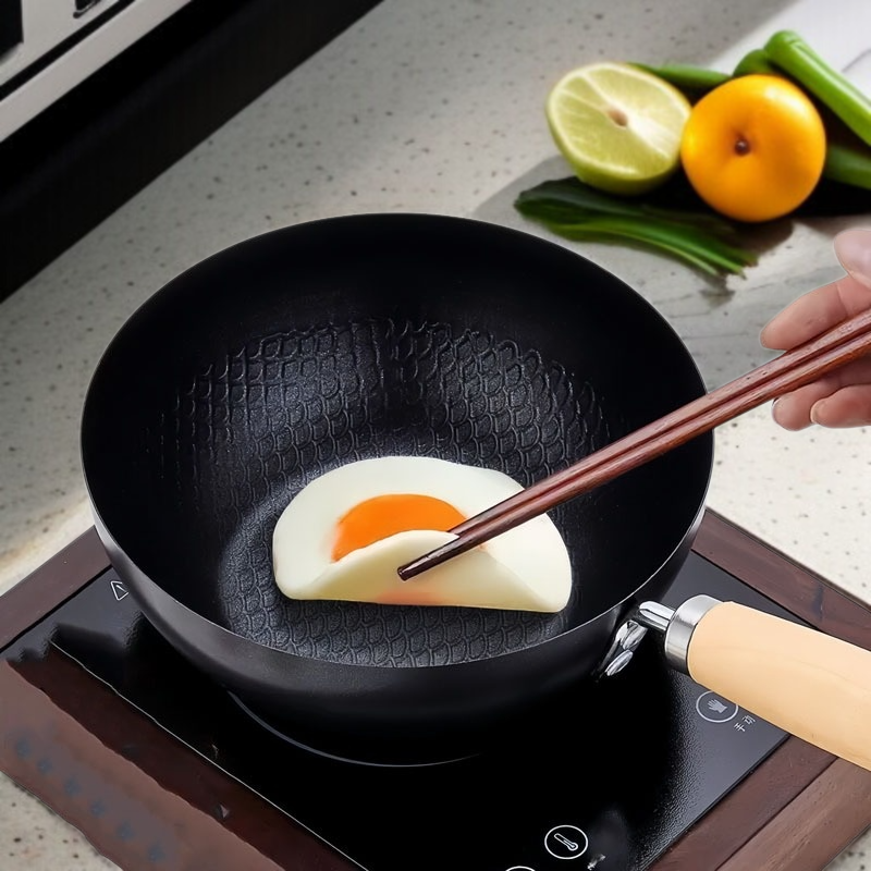 가정용 무코팅 가마솥 프라이팬 프라이팬 1인용 경량 가정용 인덕션 적용 미니 무접착 가마솥