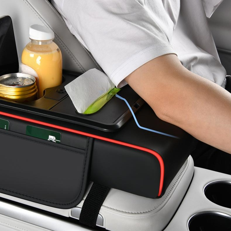 Multifunctional 8-in-1 Armrest Box with Charging and Electric Fragrance