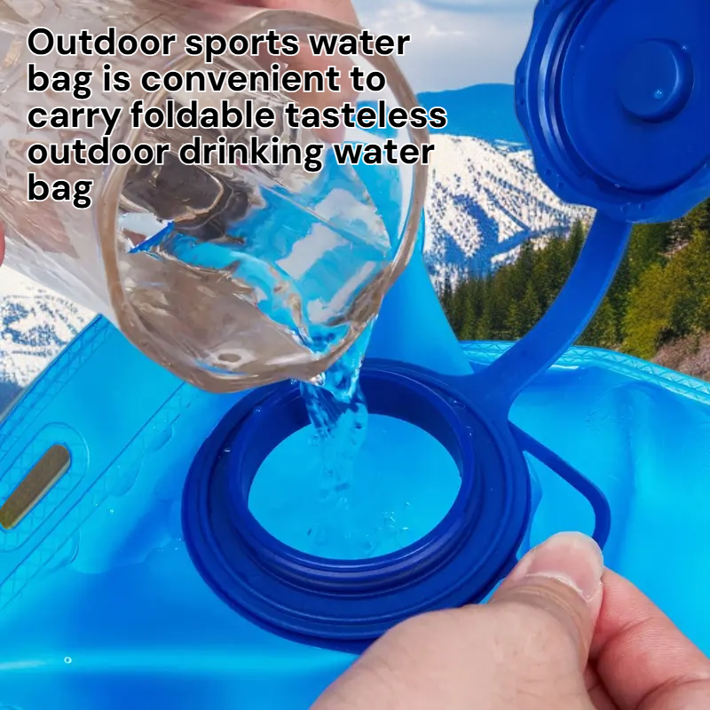 Bolsa de agua deportiva para exteriores, plegable y sin sabor, fácil de transportar