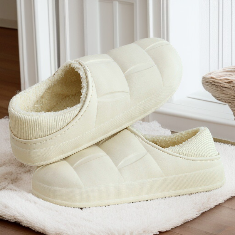 รองเท้าแตะผ้าฝ้ายสำหรับผู้หญิง ใส่ในบ้าน กันลื่น กันน้ำ