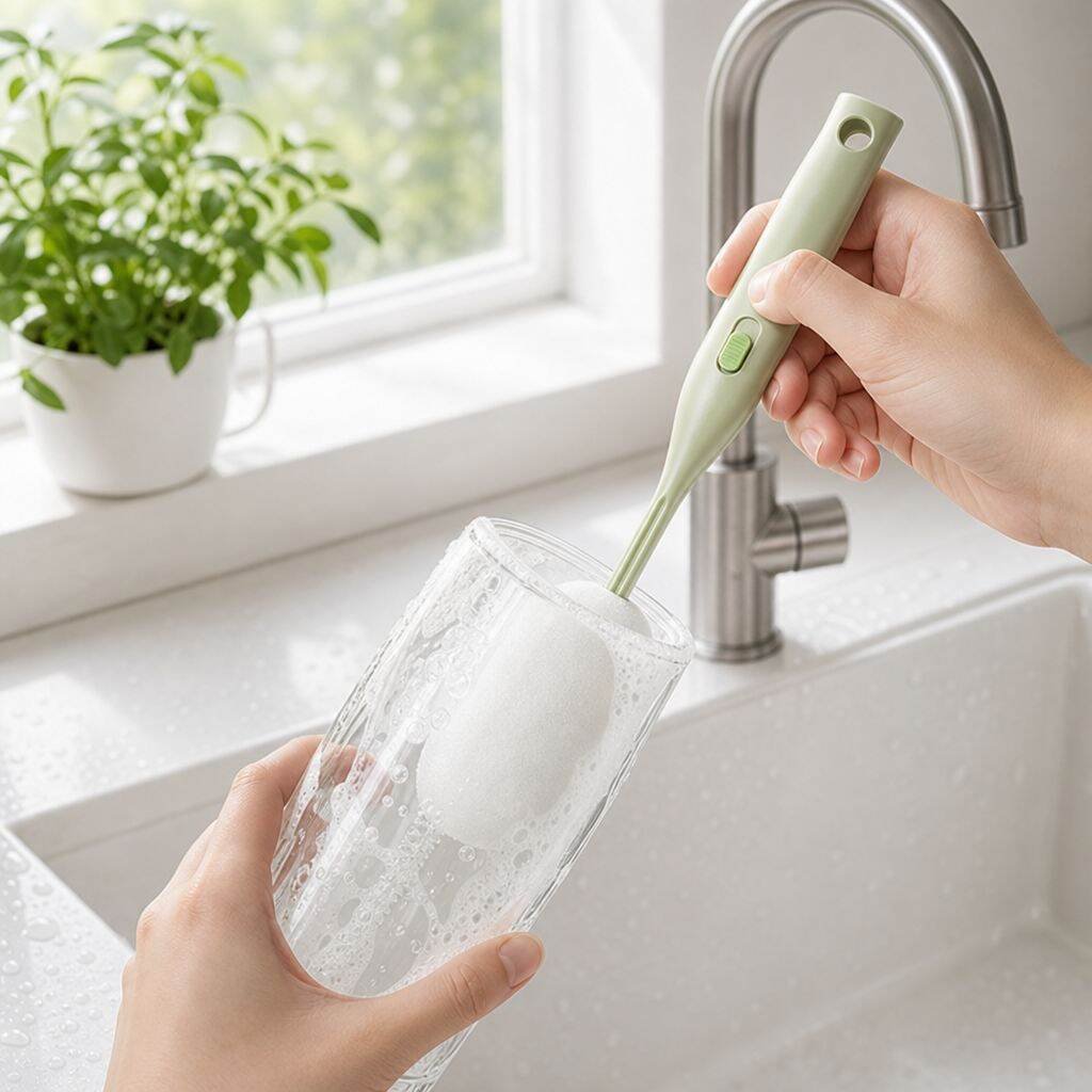 Double-Headed No-Dead-Angle Cup Cleaning Brush
