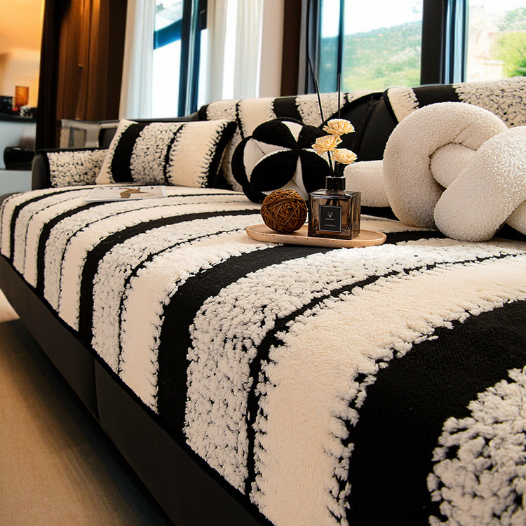 고급 가죽 소파 미끄럼 방지 두꺼운 방석 이미지