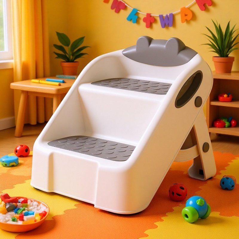 Fußschemel Rutschfester Waschtisch Kinder-Toilettenleiter Babywaschbecken Toilettenstufe Fußhocker H