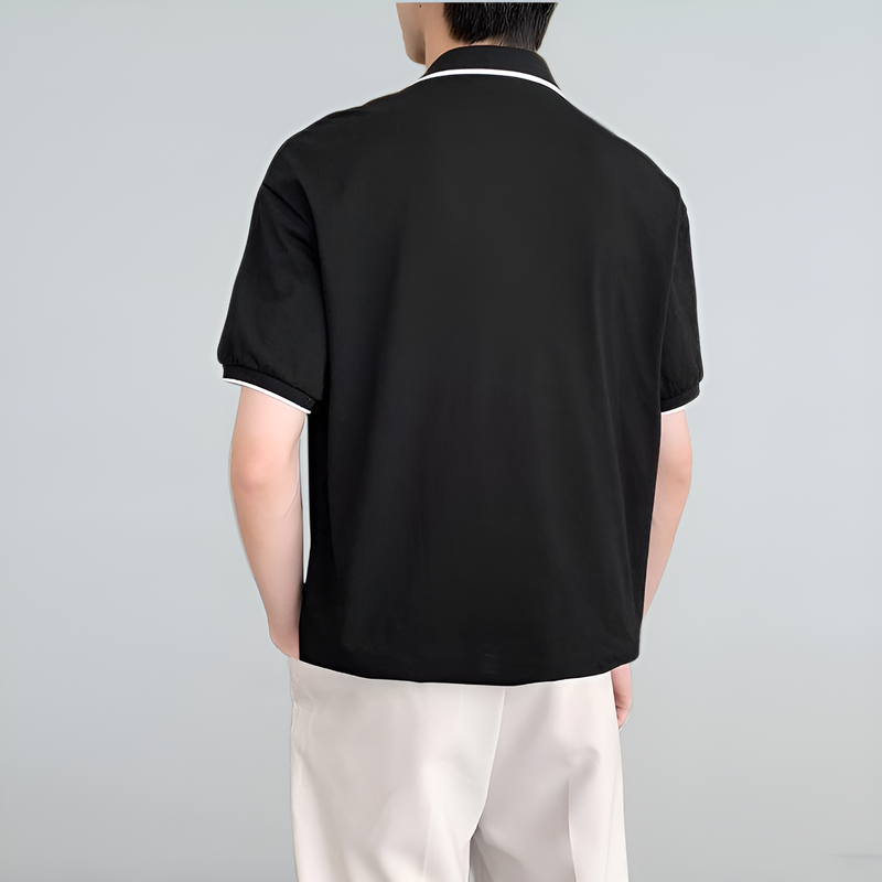 おしゃれ着やせ男装夏の新作開襟Tシャツトップス