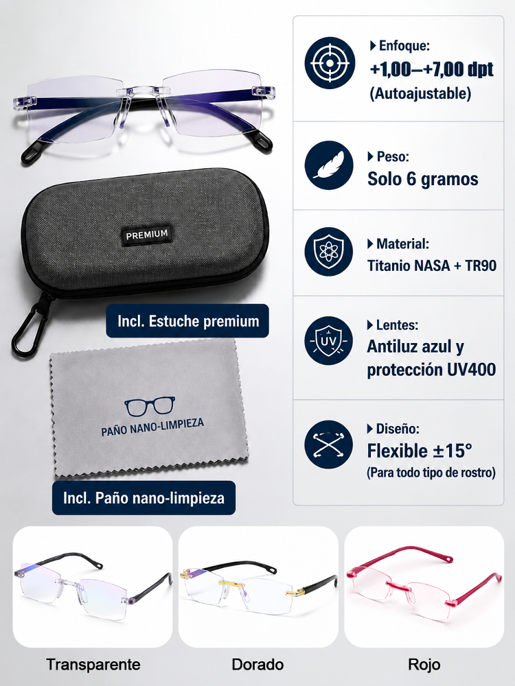 【Sin necesidad de examen de la vista】 Óptica de Jena - Lentes con enfoque automático