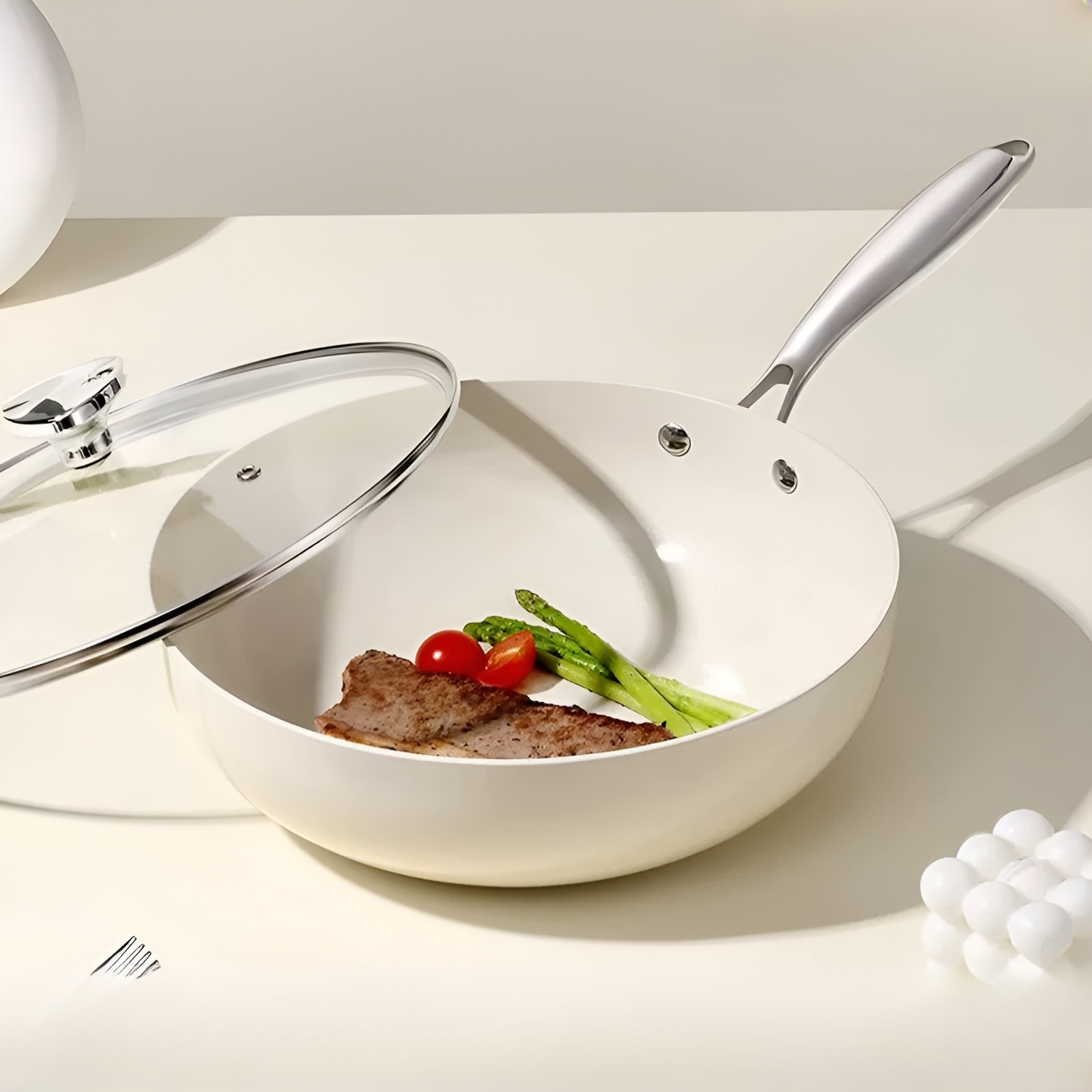 Wok traditionnel chinois en fer, facile à attacher