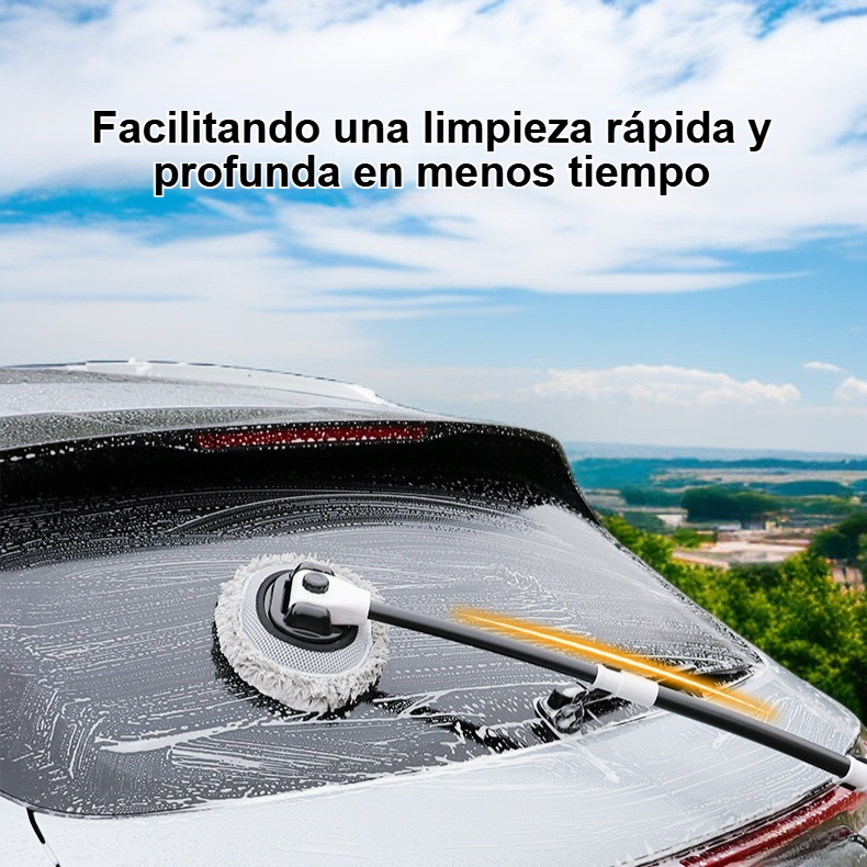 Detalle de microfibra suave para limpieza de coches