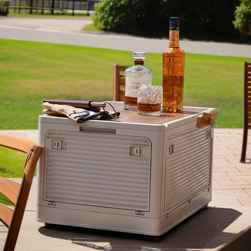 Faltbare Aufbewahrungsbox mit Holzdeckel, für Haushalt und Auto