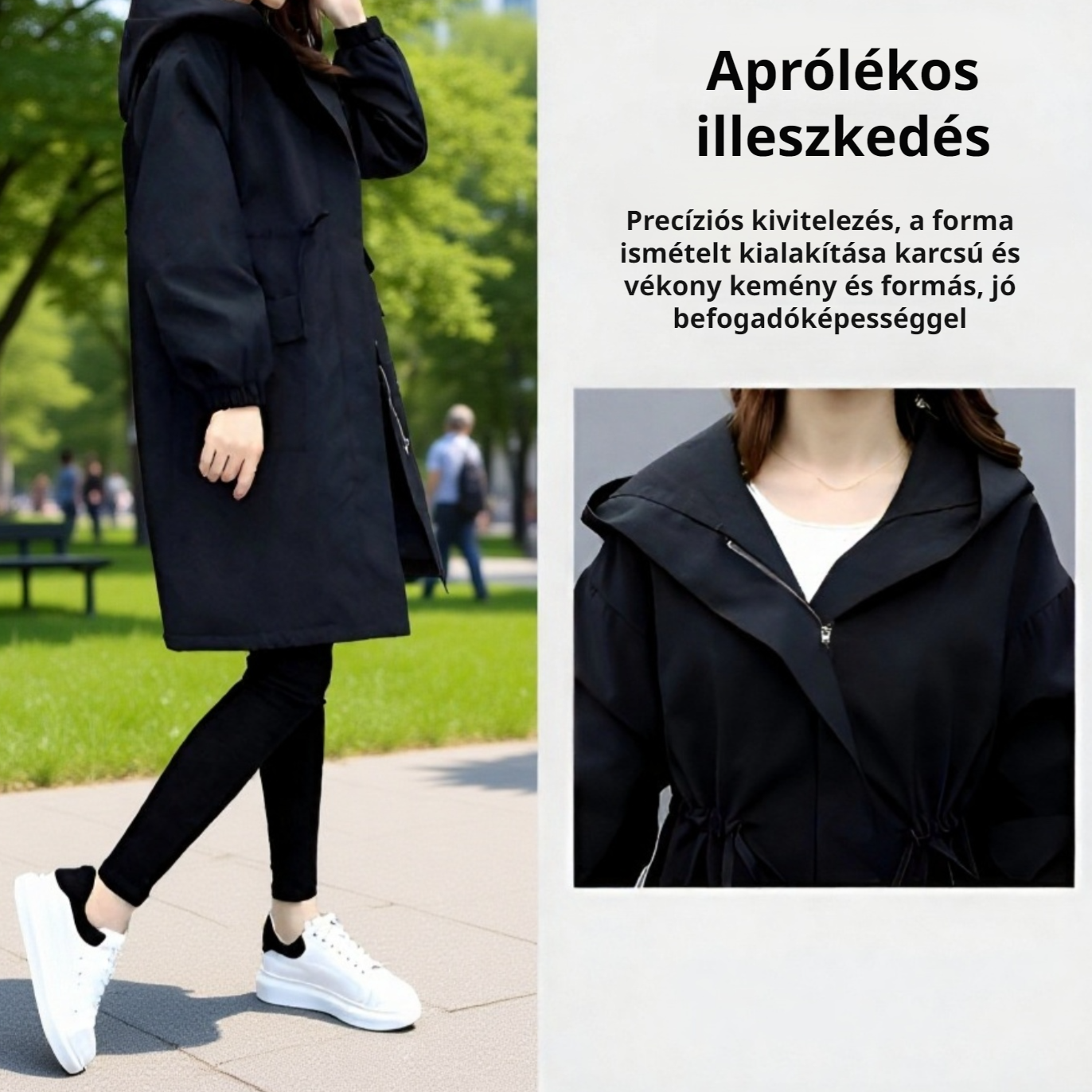 Kényelmes és meleg trench kabát nőknek