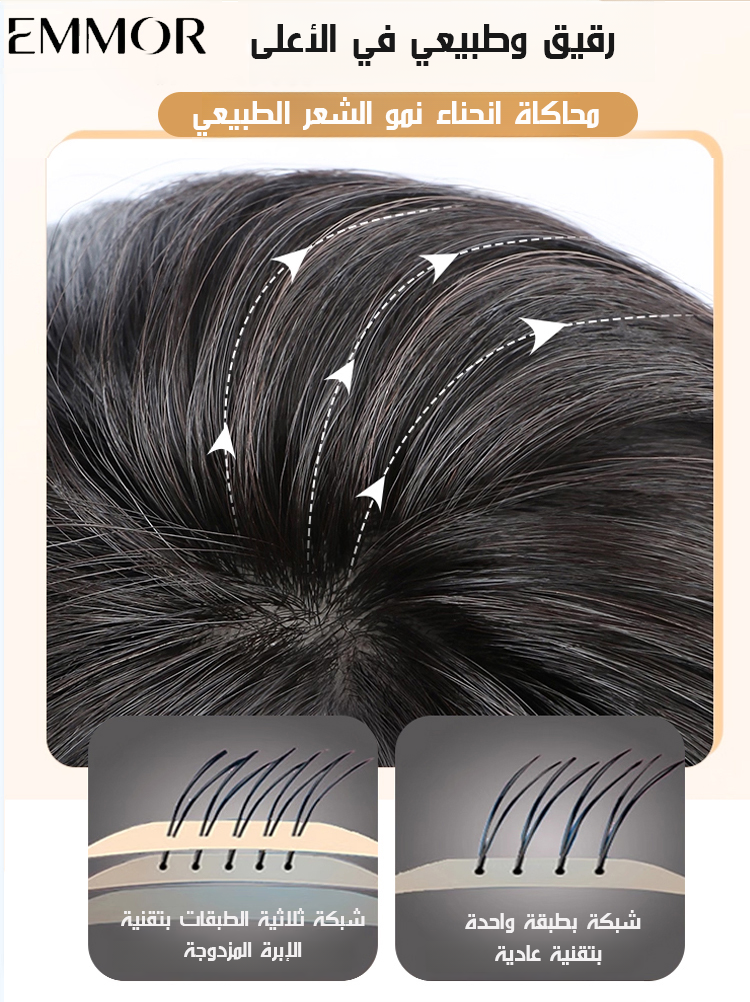 باروكة نسائية بتموجات طبيعية【قابلة للتمويج والصبغة】