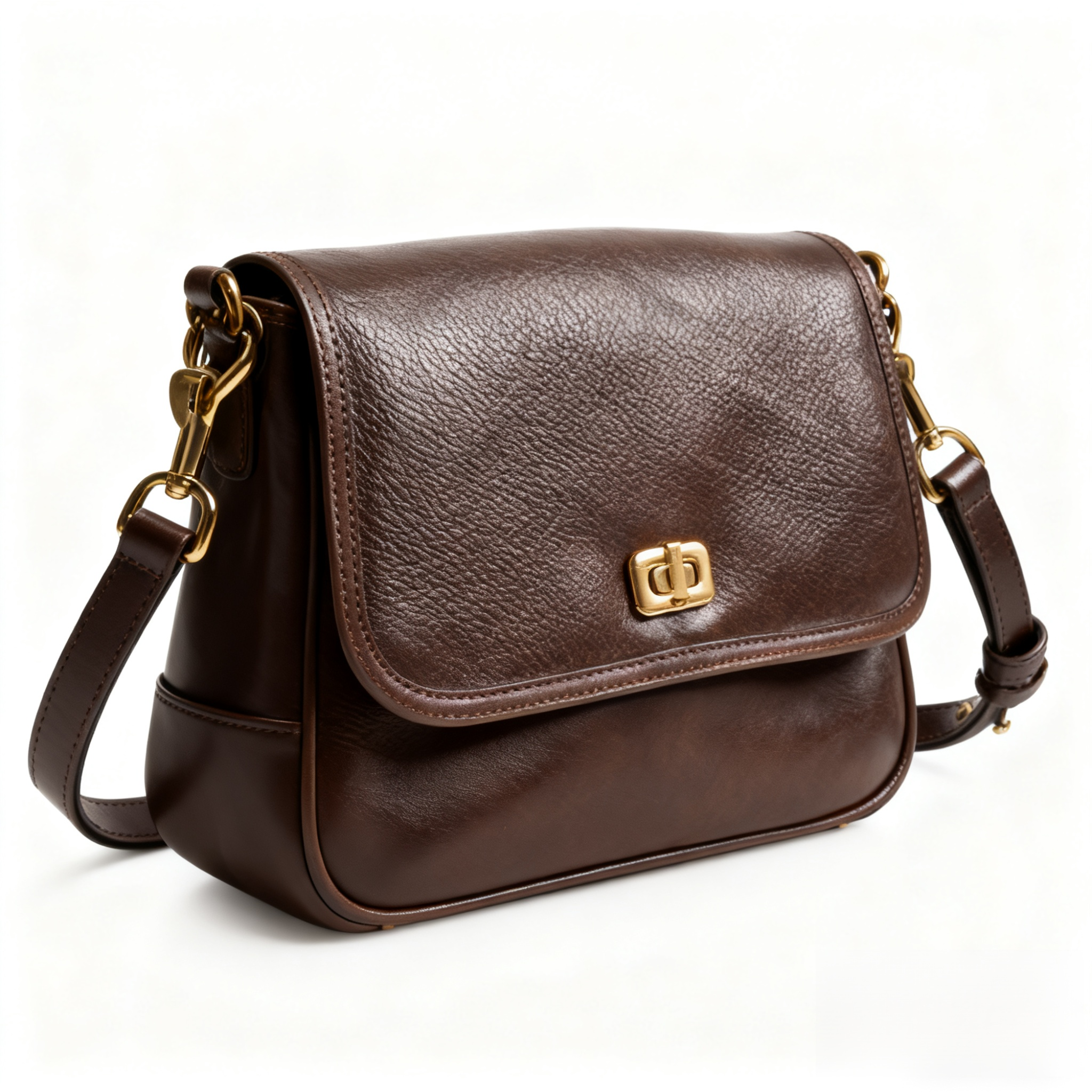 최고급 소가죽으로 제작된 세련되고 다재다능한 소형 정사각형 가방