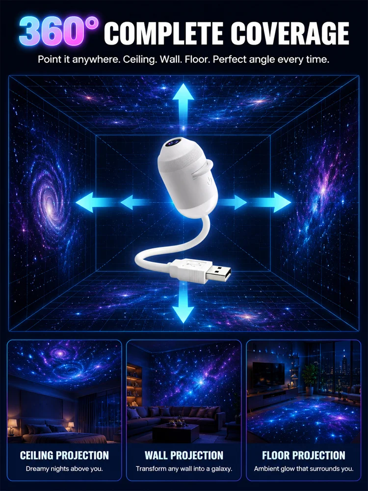 [Romantic Night] Starry Sky Projection Night Light