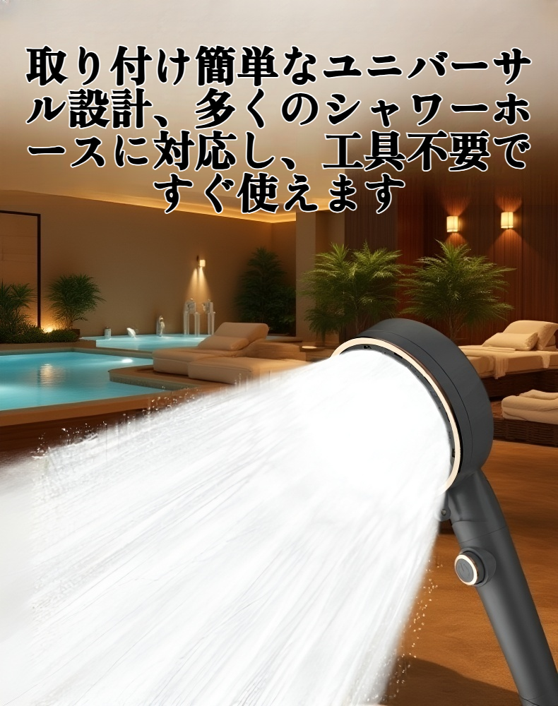 高性能ハンドヘルドシャワーヘッドの全体画像