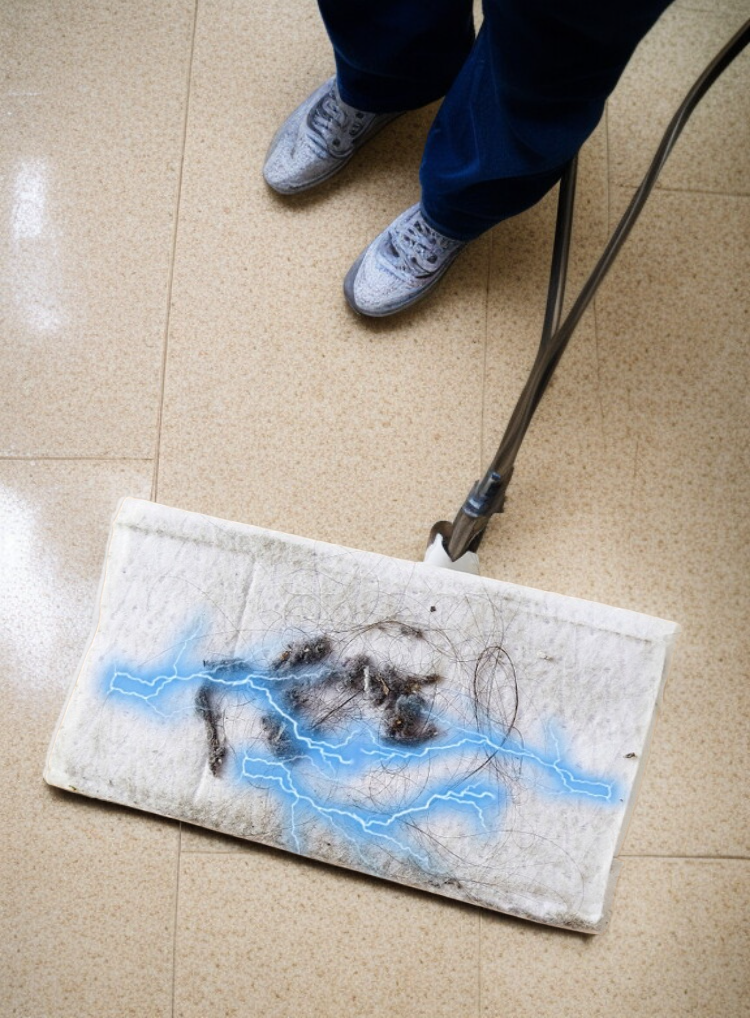 使い捨てモップの取り付け方法