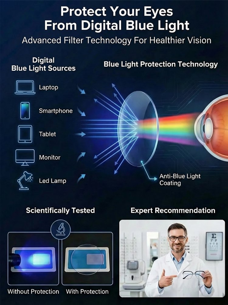 Ultra-Clear Honeycomb Photochromic Reading Glasses