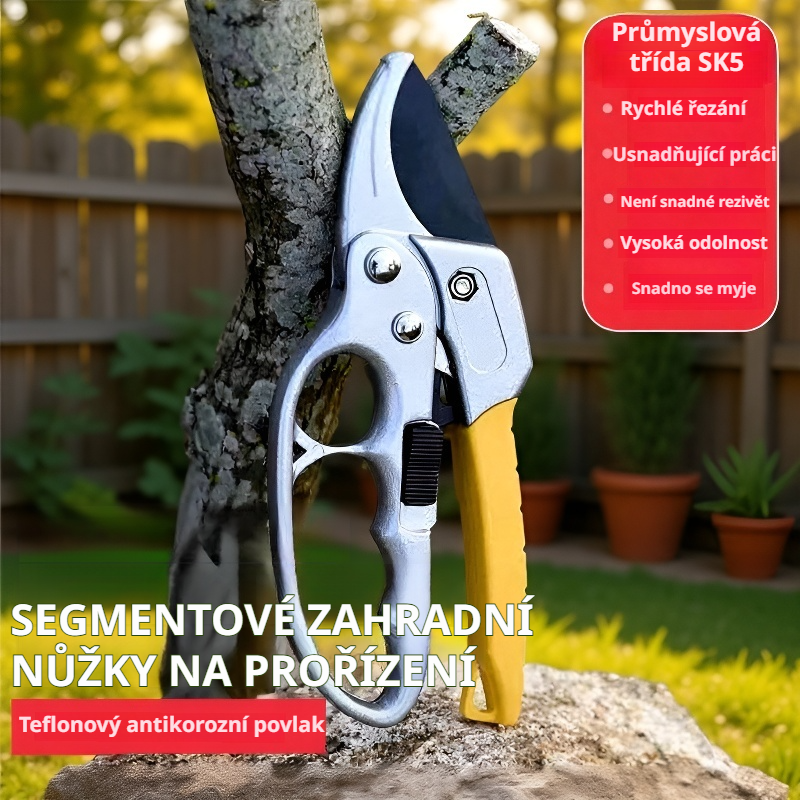 Multifunkční zahradnické nůžky z nerezové oceli na silné větve