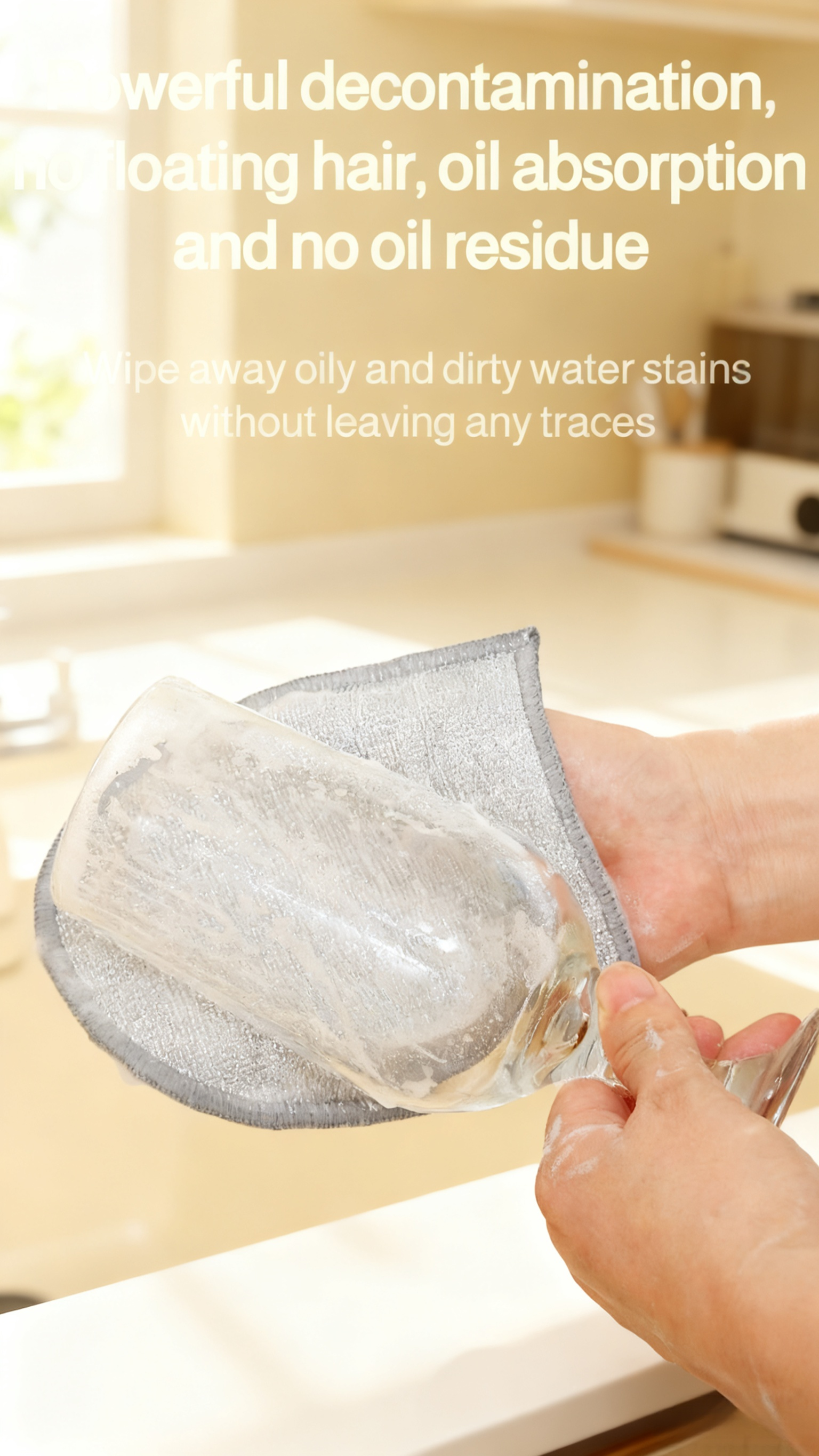 Durable double-sided glove cloth for tough stains