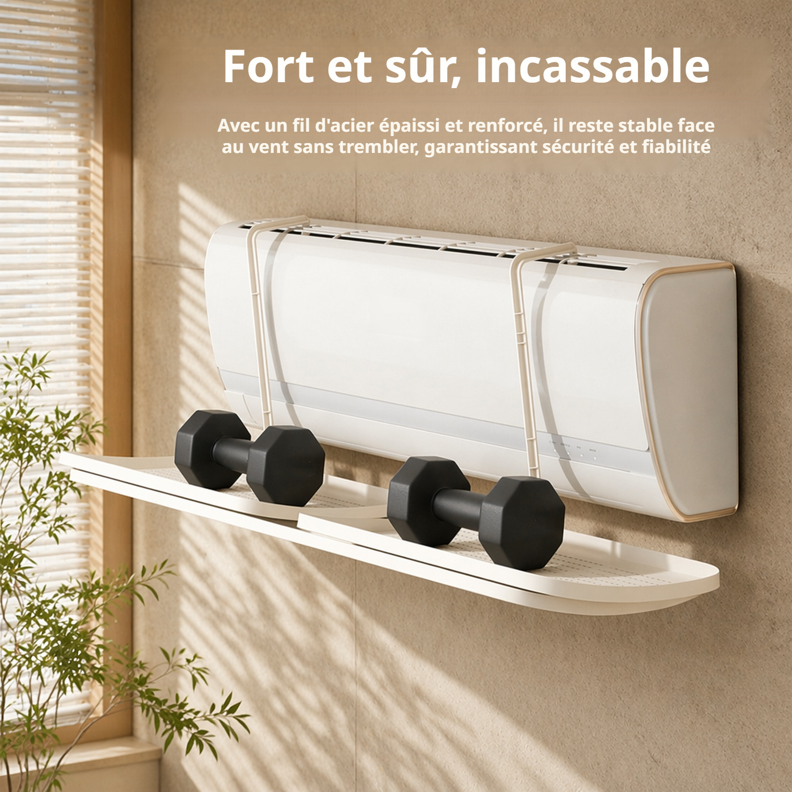 Protection contre le vent direct avec déflecteur de climatisation